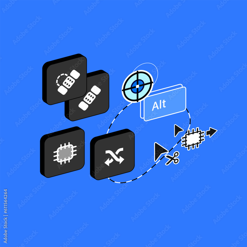 Poster retouching tools button in raster graphics editor. spot healing brush. patch. content aware