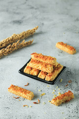 Castangel cake is traditional cake or cookies in Indonesia. made from wheat flour dough, eggs, margarine, and cheese