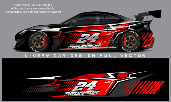 car livery graphic vector. abstract grunge background design for vehicle vinyl wrap and car branding