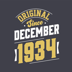 Naklejka na ściany i meble Classic Since December 1934. Born in December 1934 Retro Vintage Birthday