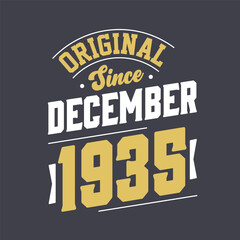 Classic Since December 1935. Born in December 1935 Retro Vintage Birthday