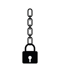 lock and chain icon, vector best flat icon.