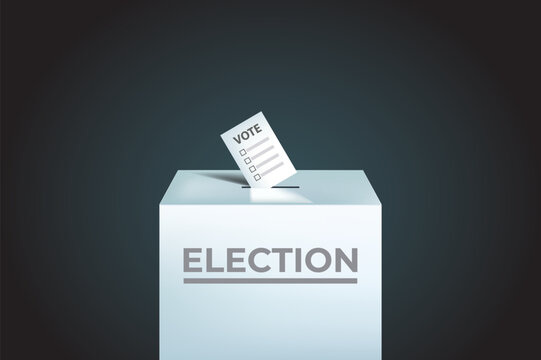 vector illustration, voting box and election image, realistic vector.