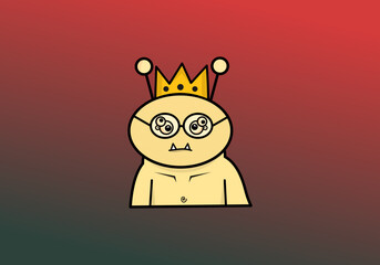 alien funny cartoon character