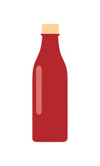 Liquid refreshment in glass bottle with cap