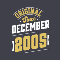 Naklejka na ściany i meble Classic Since December 2005. Born in December 2005 Retro Vintage Birthday