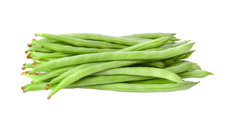 Green beans isolated on  transparent png - obrazy, fototapety, plakaty