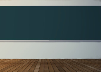 Behind the scenes, the room, in front of the classroom the blackboard in the classroom