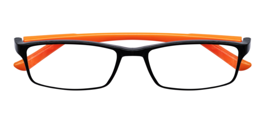 Black and orange glasses