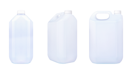 Collection set white gallon water