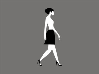 Fototapeta na wymiar Women live style black and white minimal style for artwork