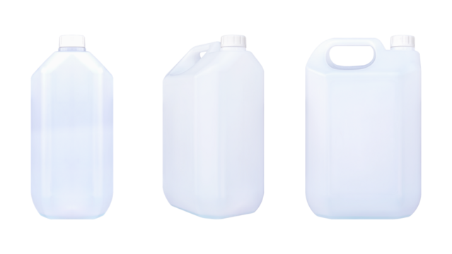 Collection set white gallon water