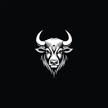 Bull head logo design vector illustration