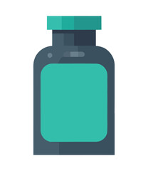 Healthcare symbol on pill bottle illustration design