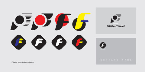 Modern minimalist F letter symbol logo vector design