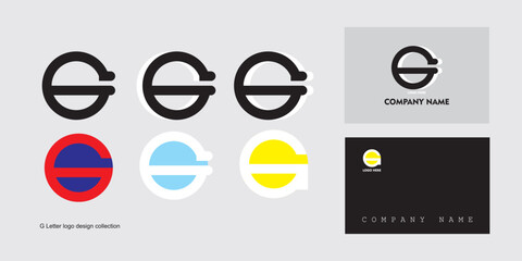 Modern minimalist G letter symbol logo vector design