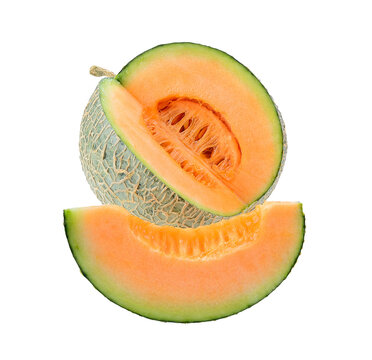 cantaloupe melon isolated on transparent png