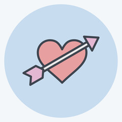 Icon Cupid. related to Decoration symbol. color mate style. simple design editable. simple illustration