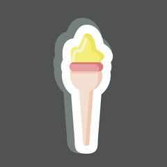 Sticker Torch. related to Decoration symbol. simple design editable. simple illustration