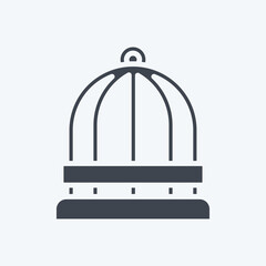 Icon Bird Cage. related to Decoration symbol. glyph style. simple design editable. simple illustration