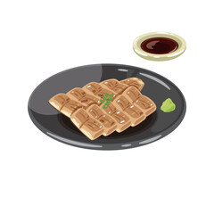 皿に盛られた鰻の白焼き