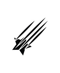 falling star icon, vector best flat icon.