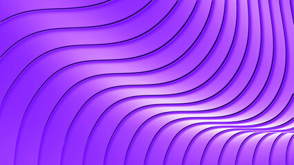 Purple background stripes 3d wavy pattern, elegant abstract striped pattern, interesting spiral architectural minimal background