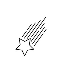 falling star icon, vector best line icon.
