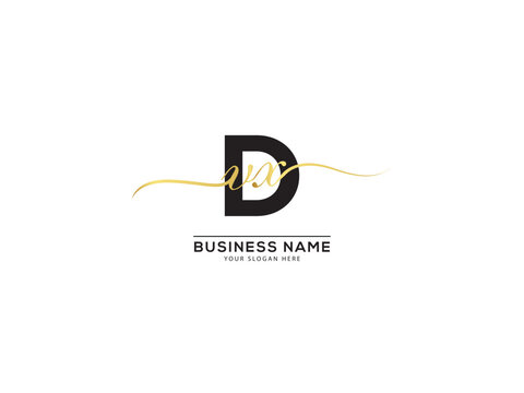 Design Handwritten Logo dvx Signature Letter