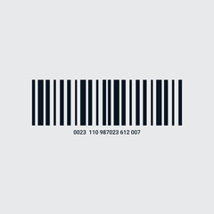 Linear barcode design vector template