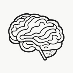 Brain vector intelligence symbol icon