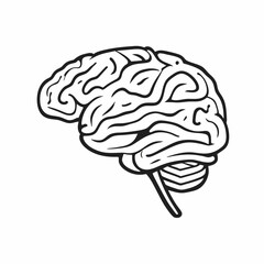 Brain vector intelligence symbol icon