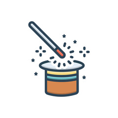 Color illustration icon for magic 