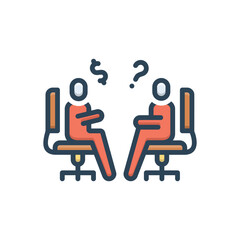Color illustration icon for adviser 