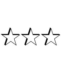 3 star icon, vector best flat icon.