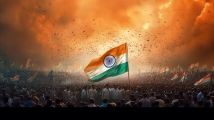 india independence day. Generative AI