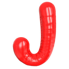 Balloon Letter J Red