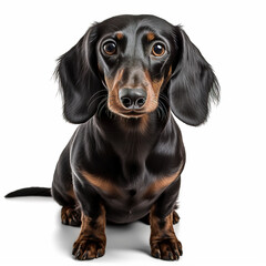 dachsund dog isolated in a white background, ai generative