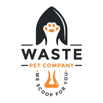 Pet Waste Company Logo Icon Design.