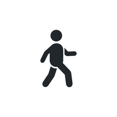 Fototapeta na wymiar flat vector image isolated on white background, walking man icon, road sign