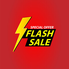 Flash  Sale banner vector Text  and Background