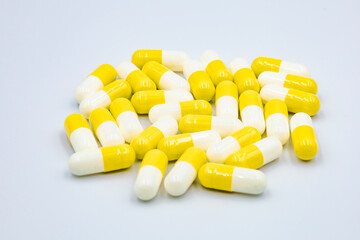 Multicolored Pills and Capsules, health concept