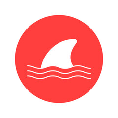 Fish warning Vector Icon easily modify

