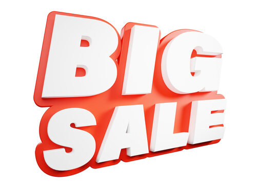 Big sale text banner for social media or online shopping.
