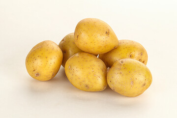 Raw young baby potato heap