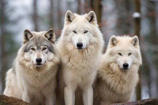Group wolfs predator. Generate Ai