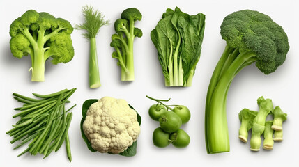 AI generated green vegetables with space for text