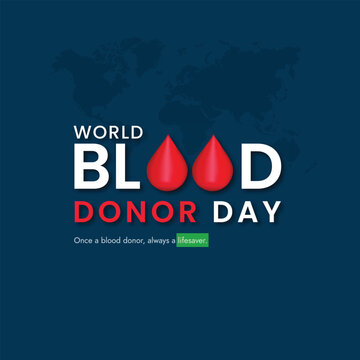 Blood donation illustration concept for Social Media Post