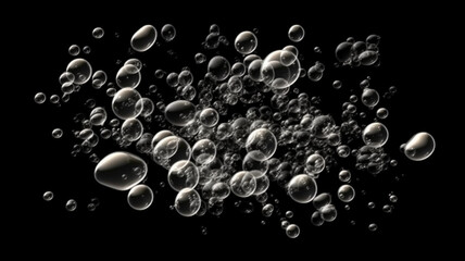 bubbles on black background