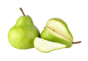 green pears isolated on transparent png